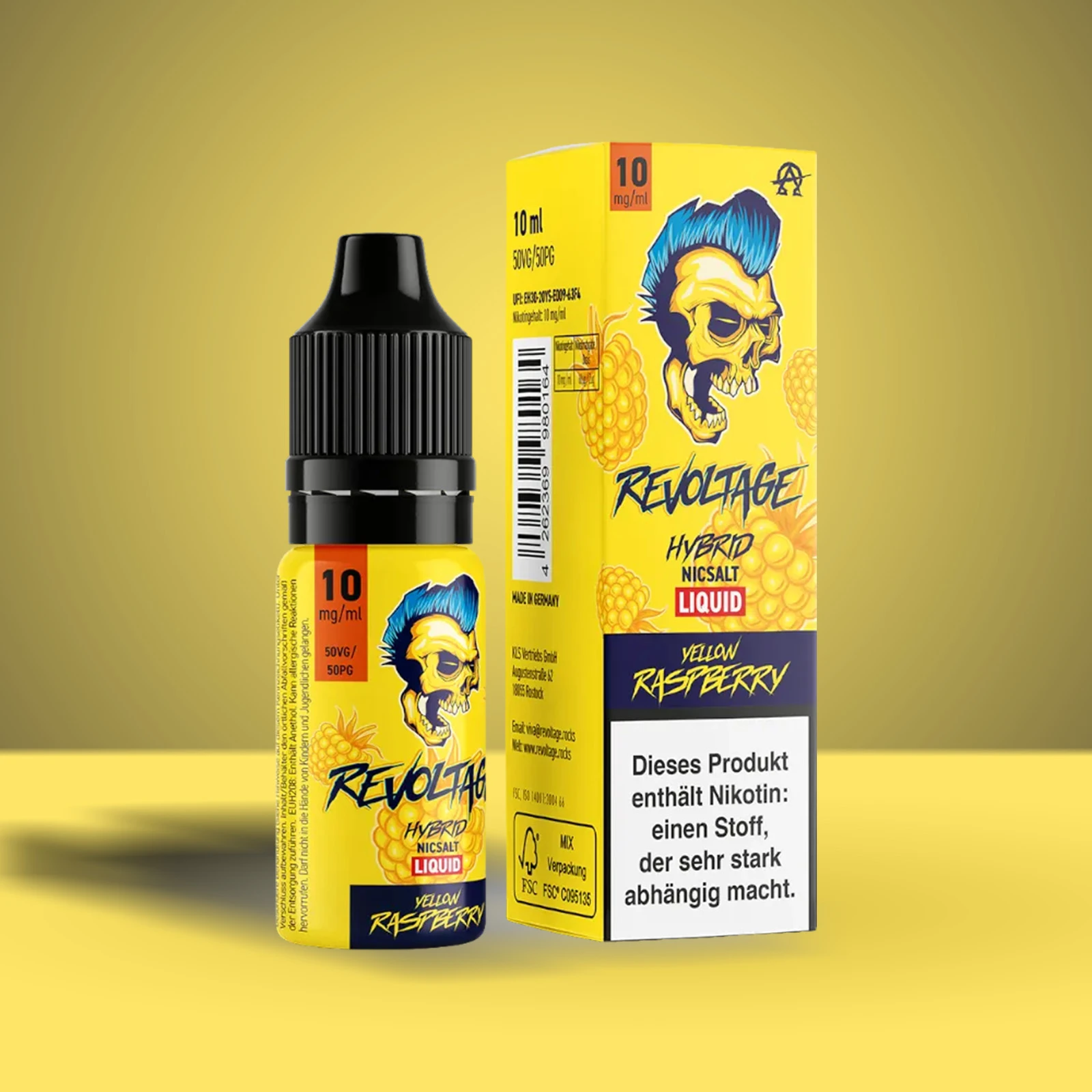 Revoltage - E-Liquid - Nikotinsalz - Yellow Raspberry - 10 ml - 10 mg 1