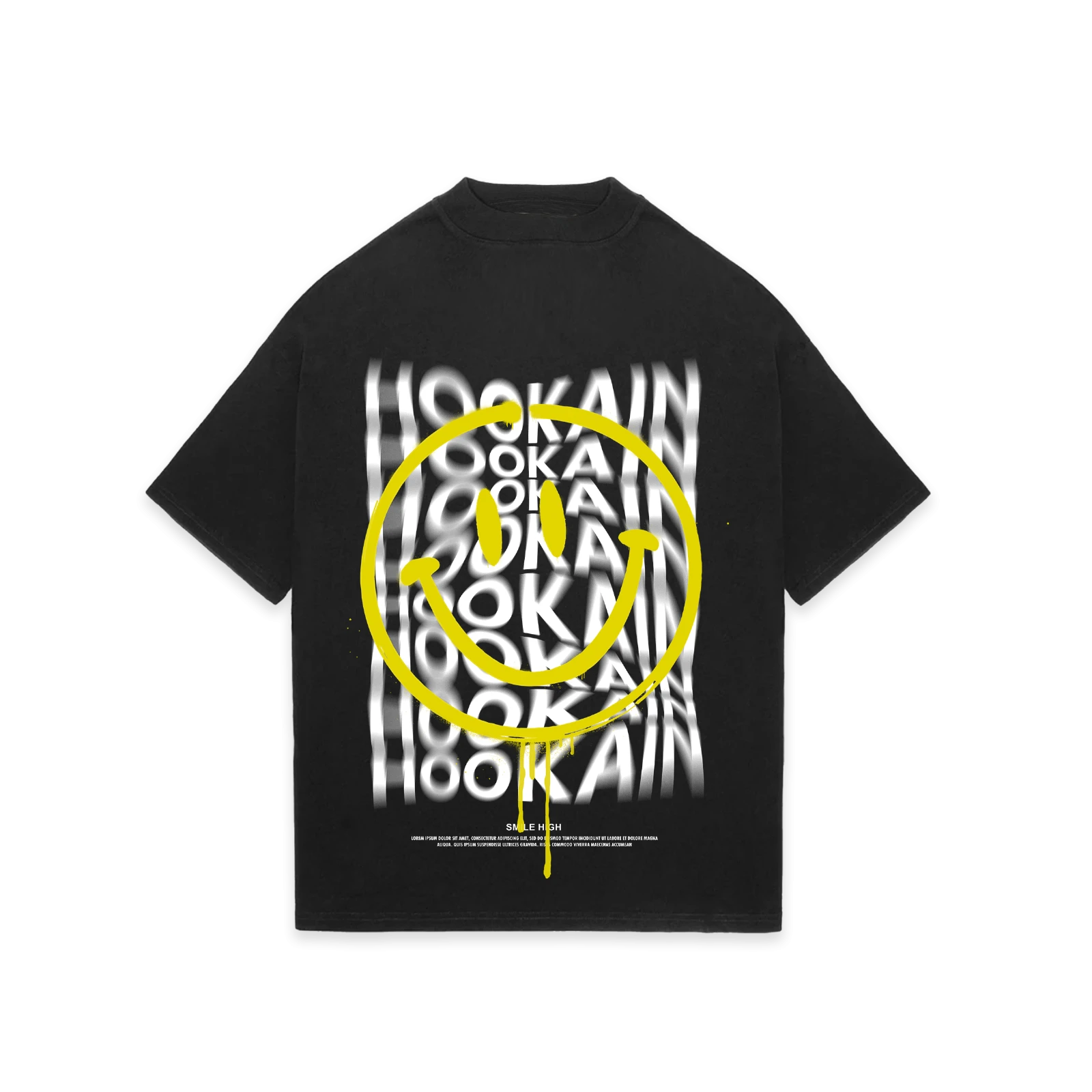 Logo T-Shirt - Medium Fit - Hookain Smile High - White S