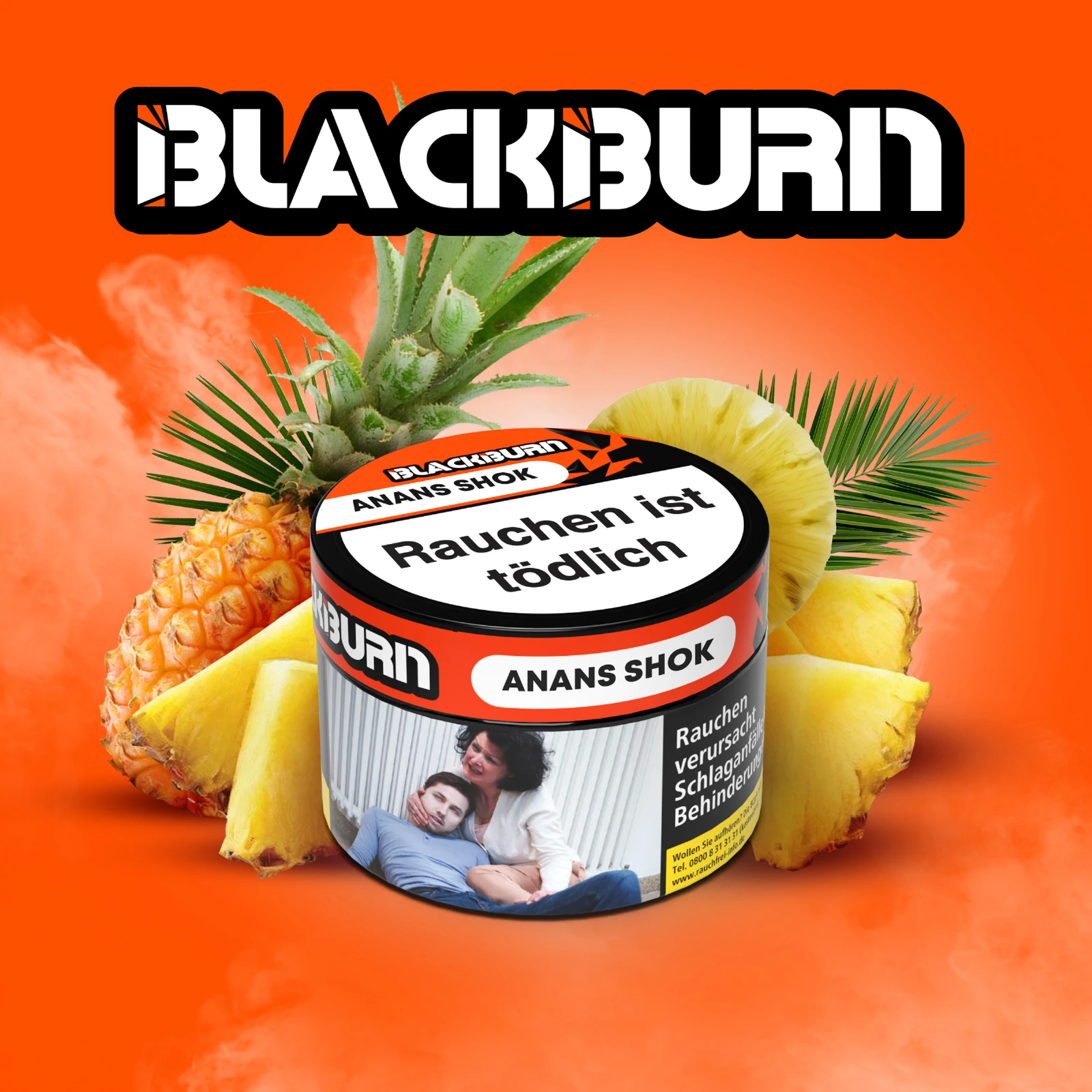 shok ananasBlackburn - Shok - Anans - 25g | Burley Shishatabak 1