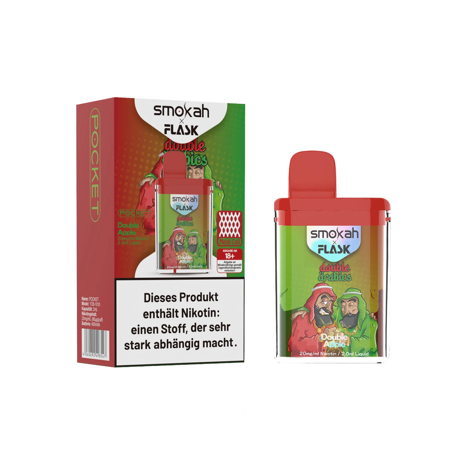 Smokah - Flask - Double Arabics - Vapestick | Alle neuen Sorten günstig online kaufen - Hookain E-Shisha Onlineshop 2