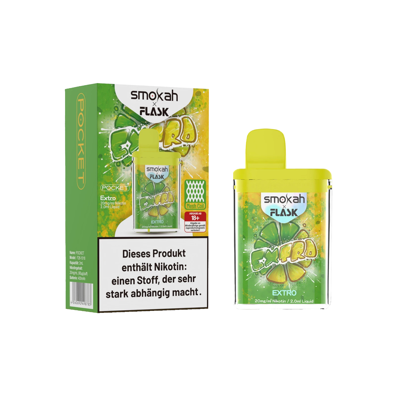 Smokah - Flask - Extro - Vapestick | Alle neuen Sorten günstig online kaufen - Hookain E-Shisha Onlineshop 2