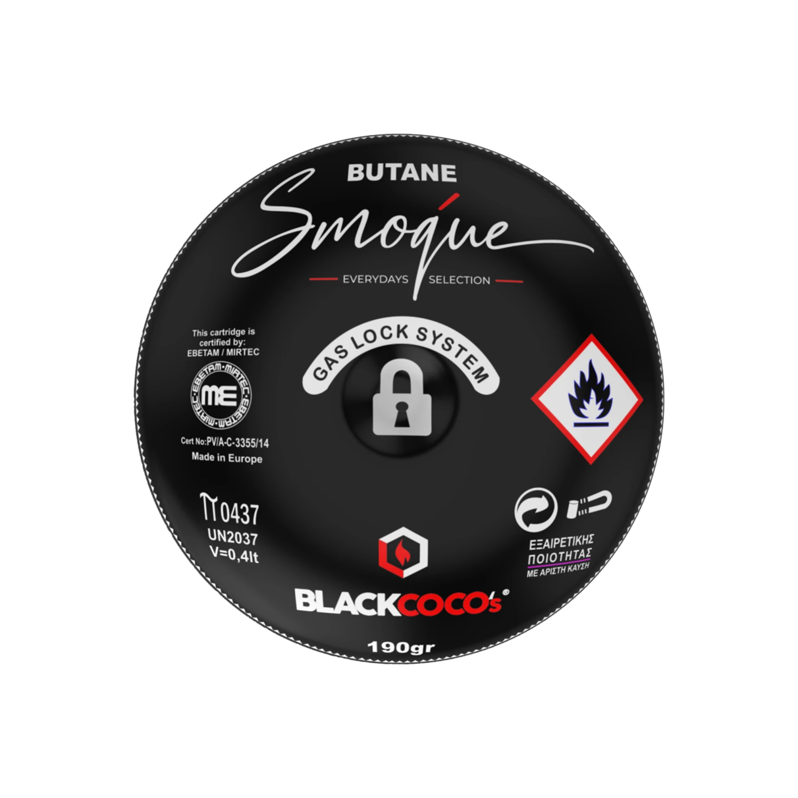 Smoque - GAS CARTRIDGE BLACK - 190 g - Gaskartusche für die Shisha günstig online kaufen