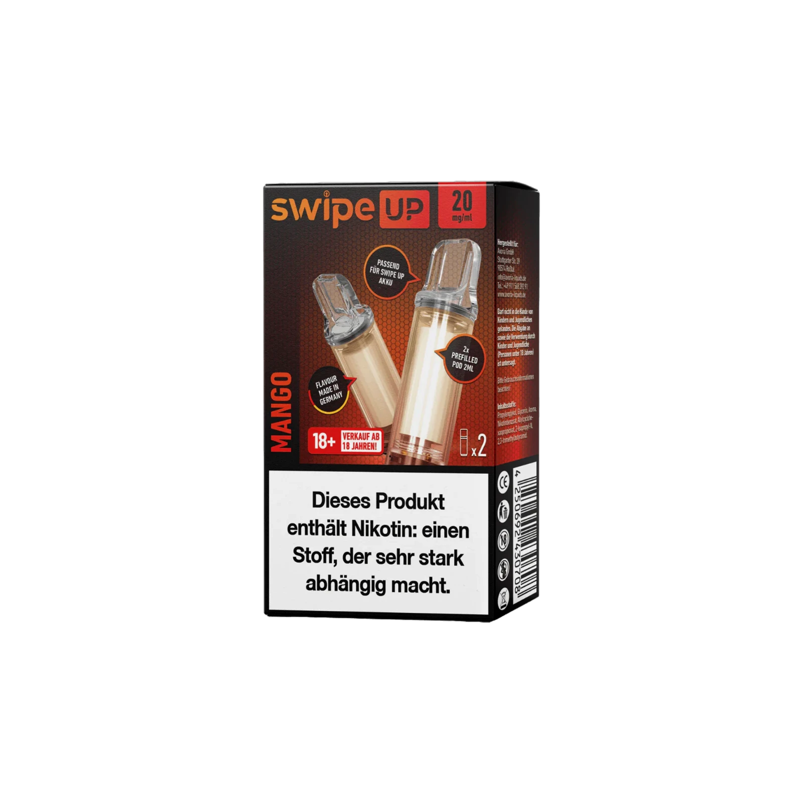 Swipe Up E-Liquid Prefilled Pods Mango von Avoria kaufen 2