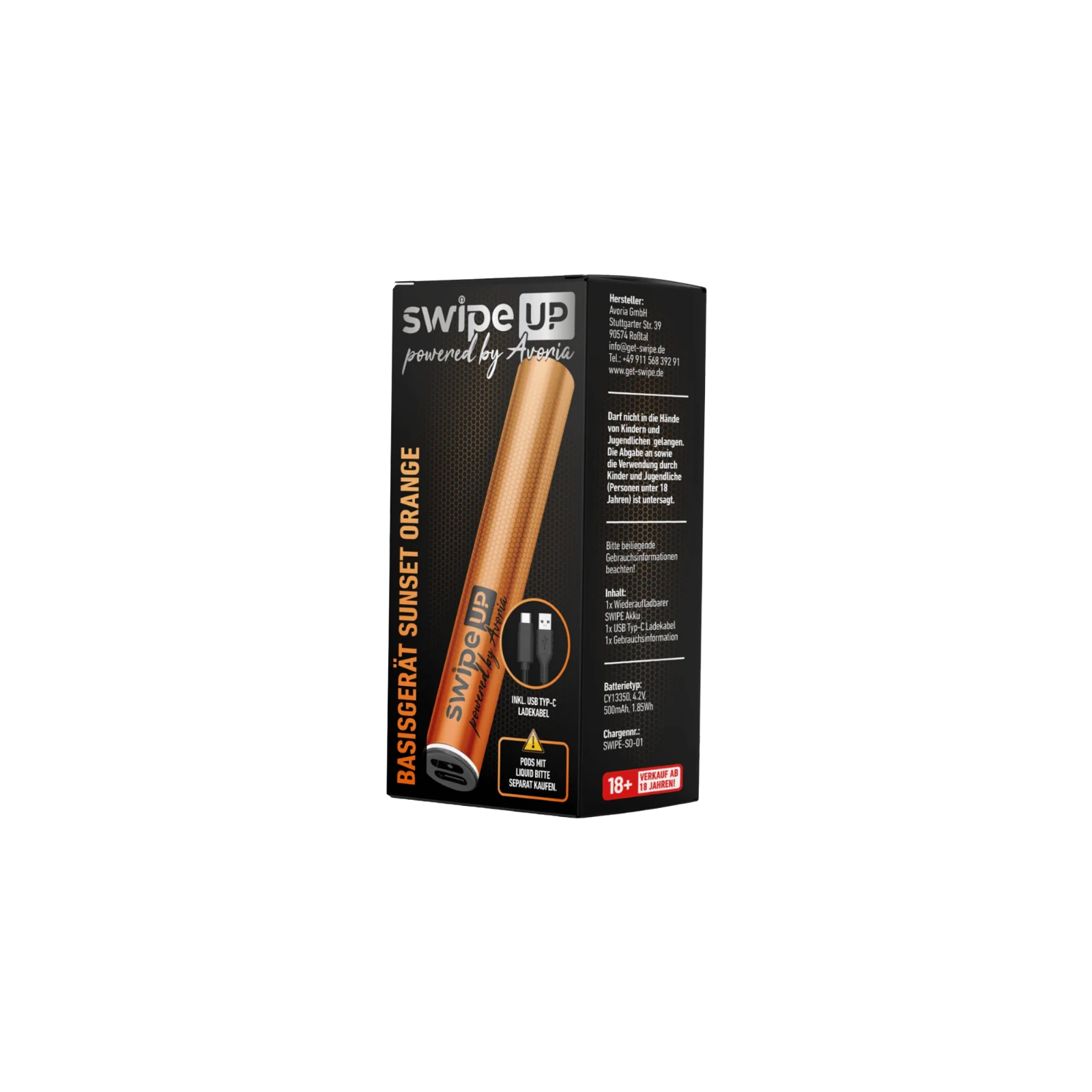 Swipe Up Prefilled Pod System Basisgerät Sunset Orange von Avoria kaufen 2