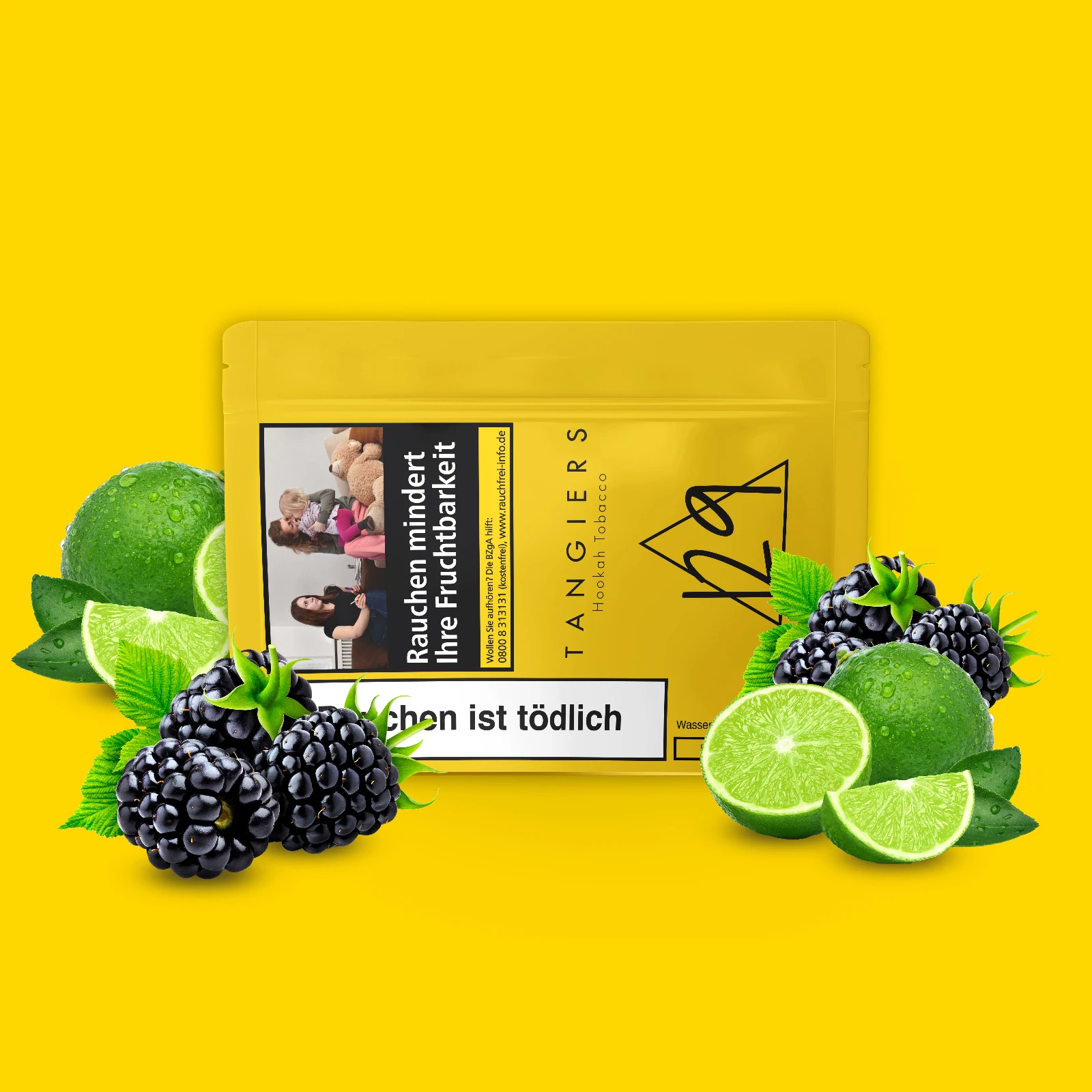 Tangiers 25 g Burley Shishatabak - Noir - Blackberry Lime - Handmade in USA - Alle Sorten schwarzer Tabak bestellen