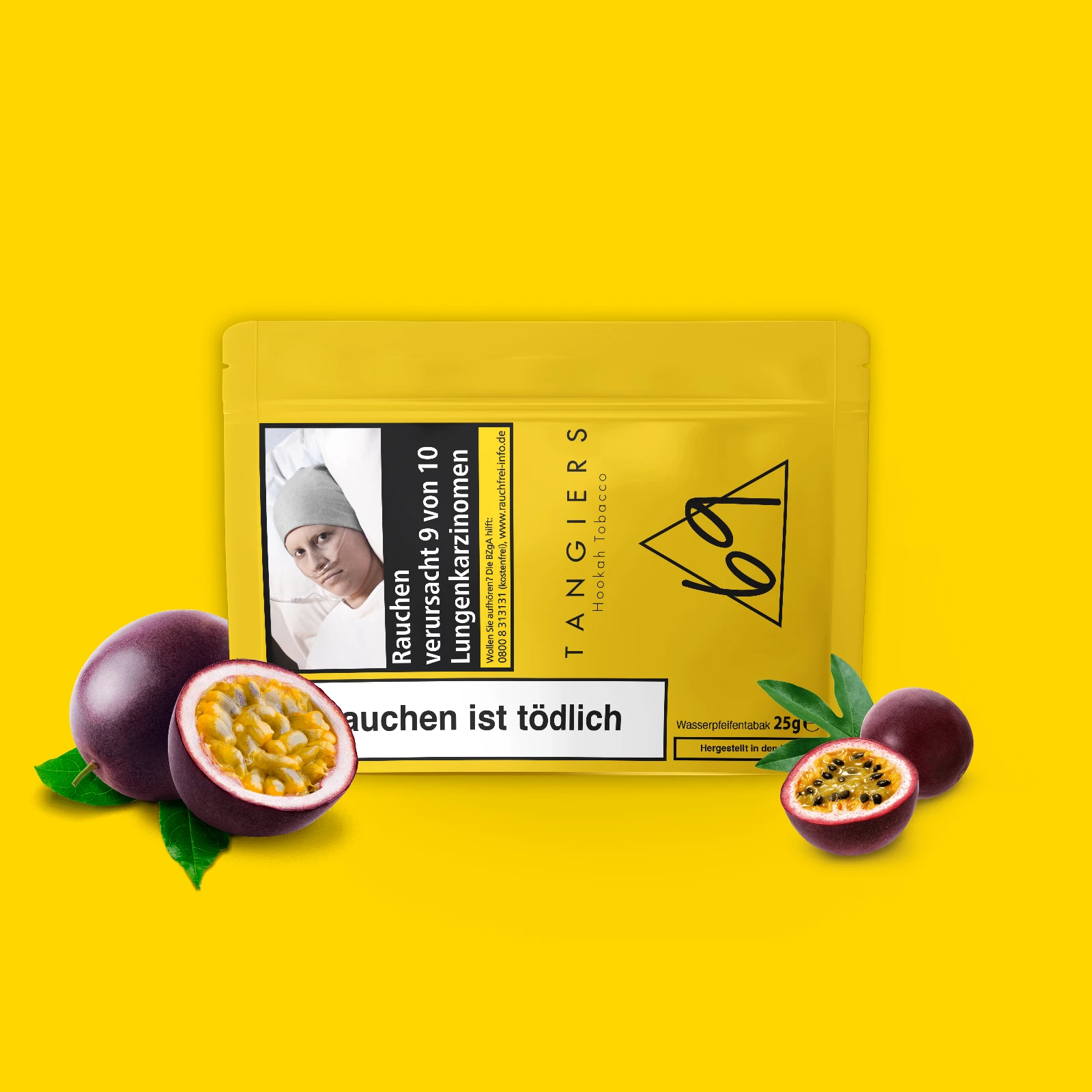 Tangiers 25 g Burley Shishatabak - Passion Fruit - #69 - Handmade in USA - Alle Sorten schwarzer Tabak bestellen