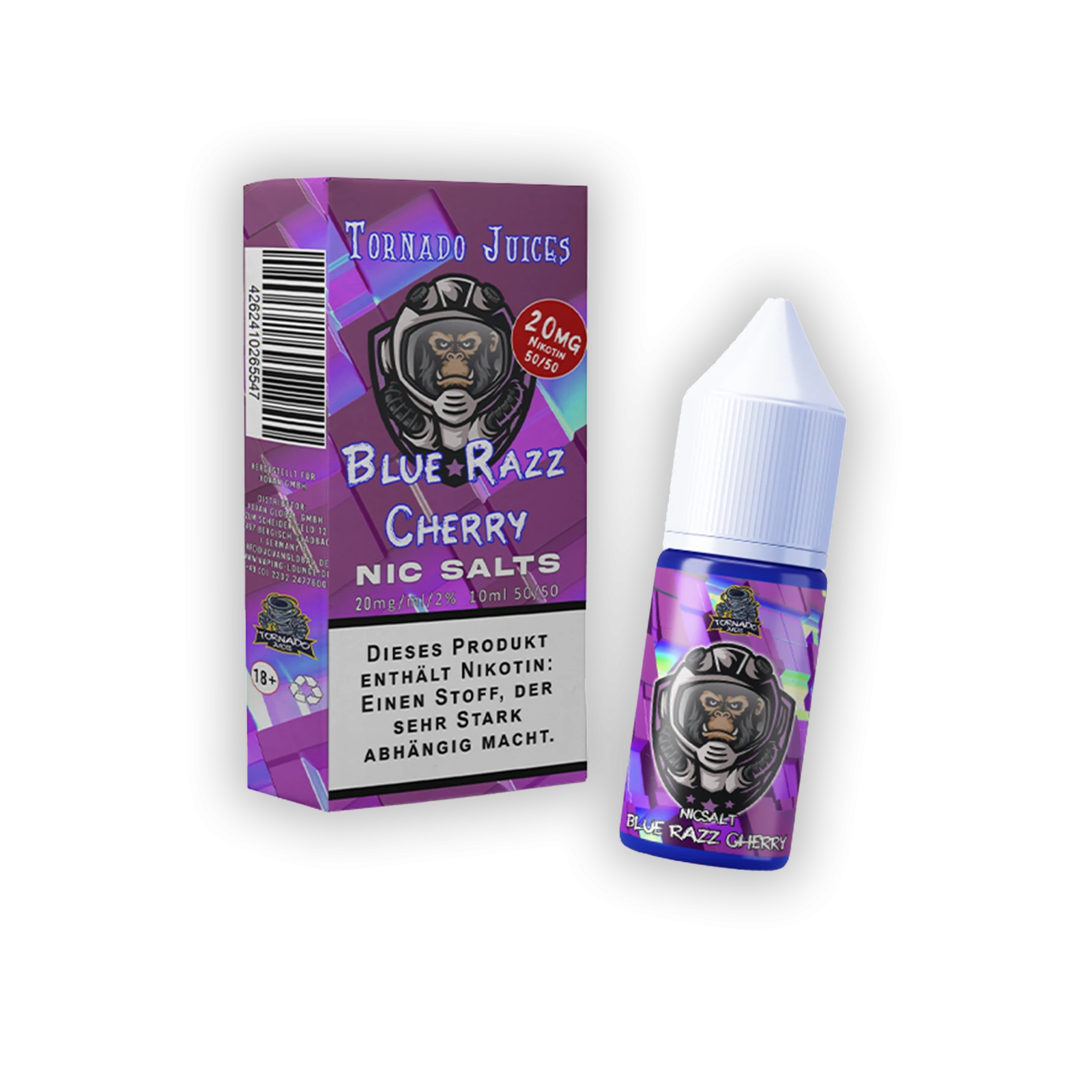 Tornado Juices Blue Razz Cherry Vape E-Liquid mit Nikotinsalz 2