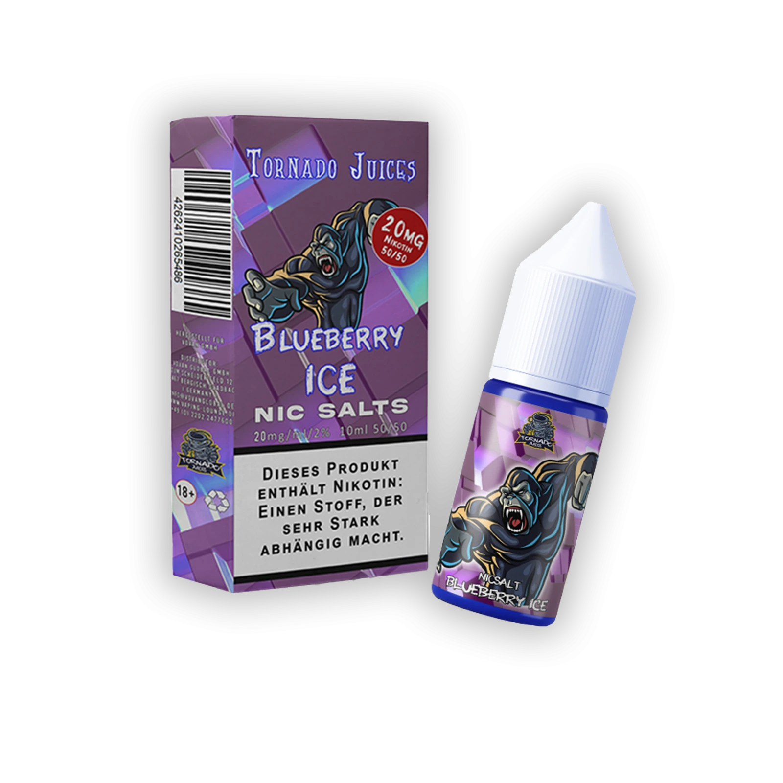Tornado Juices Blueberry Ice Vape E-Liquid mit Nikotinsalz 2