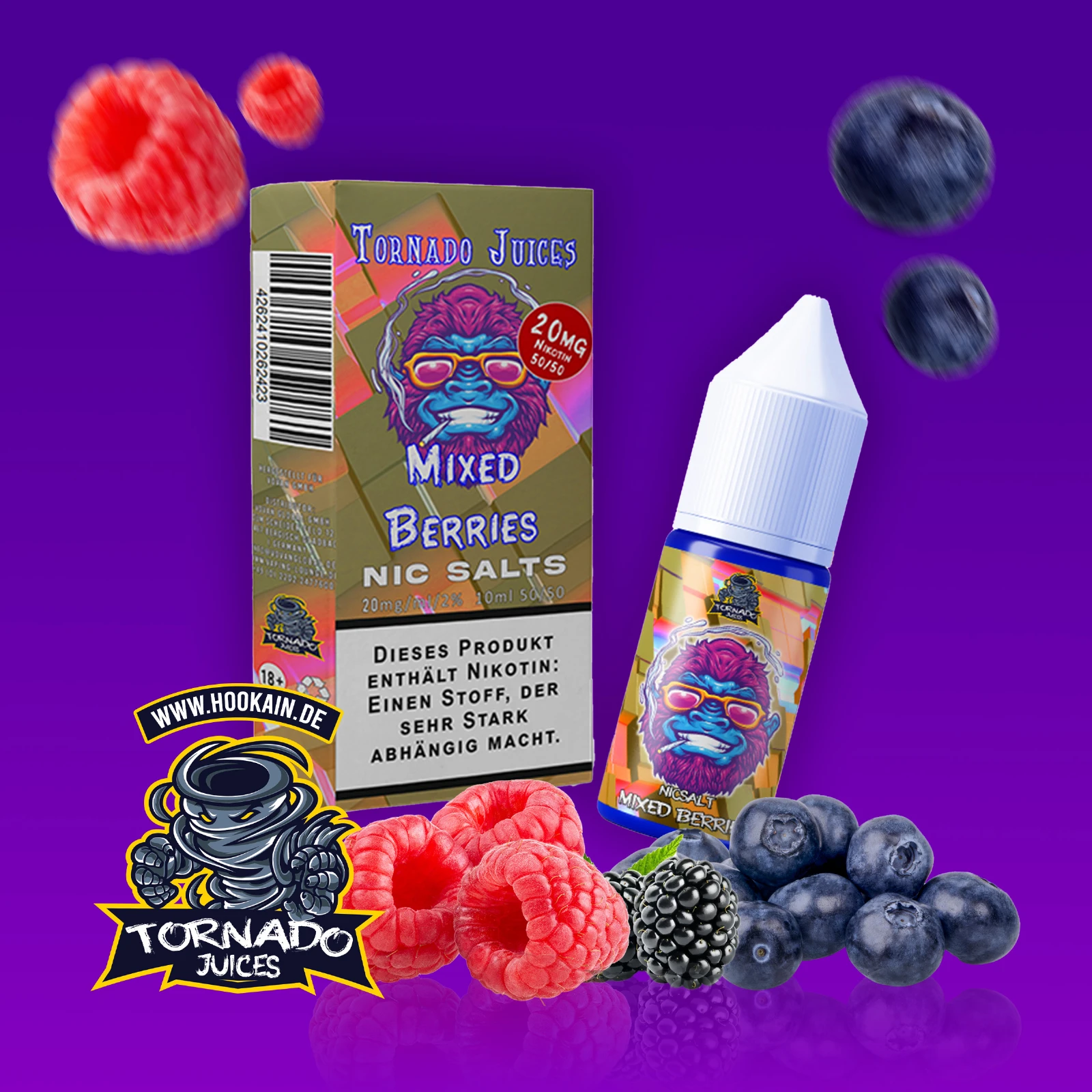 Tornado Juices Mixed Berries with Nicotine Salt Vape E-Liquids