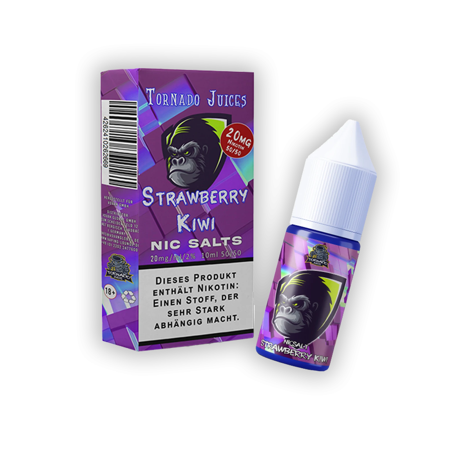 Tornado Juices Strawberry Kiwi Vape E-Liquid mit Nikotinsalz 2