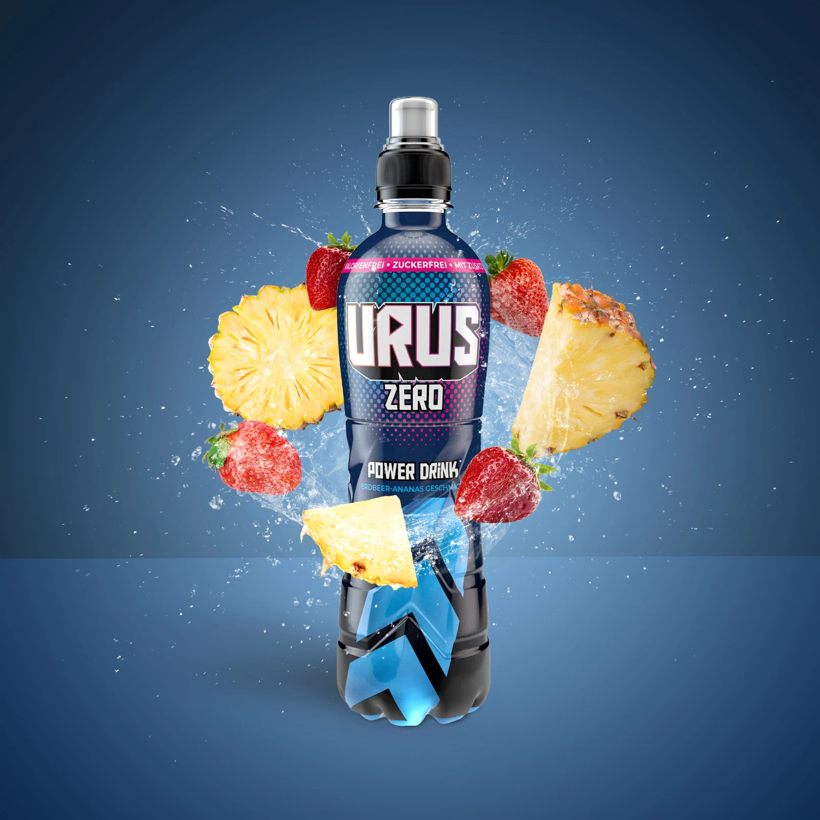 Urus - Power Drink - Erdbeer und Ananas - Zero - 500 ml