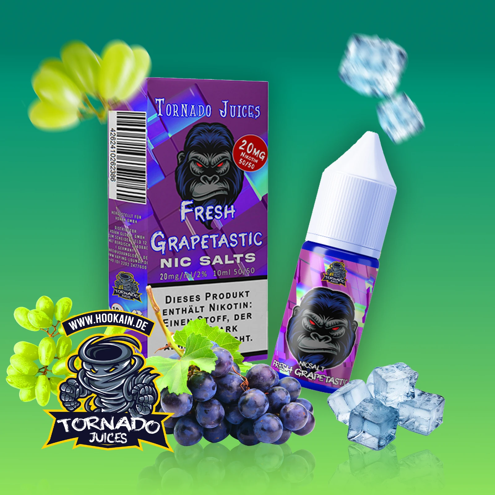 Tornado Juice - Grapetastic - E-Liquid - Nikotinsalz - 20 mg