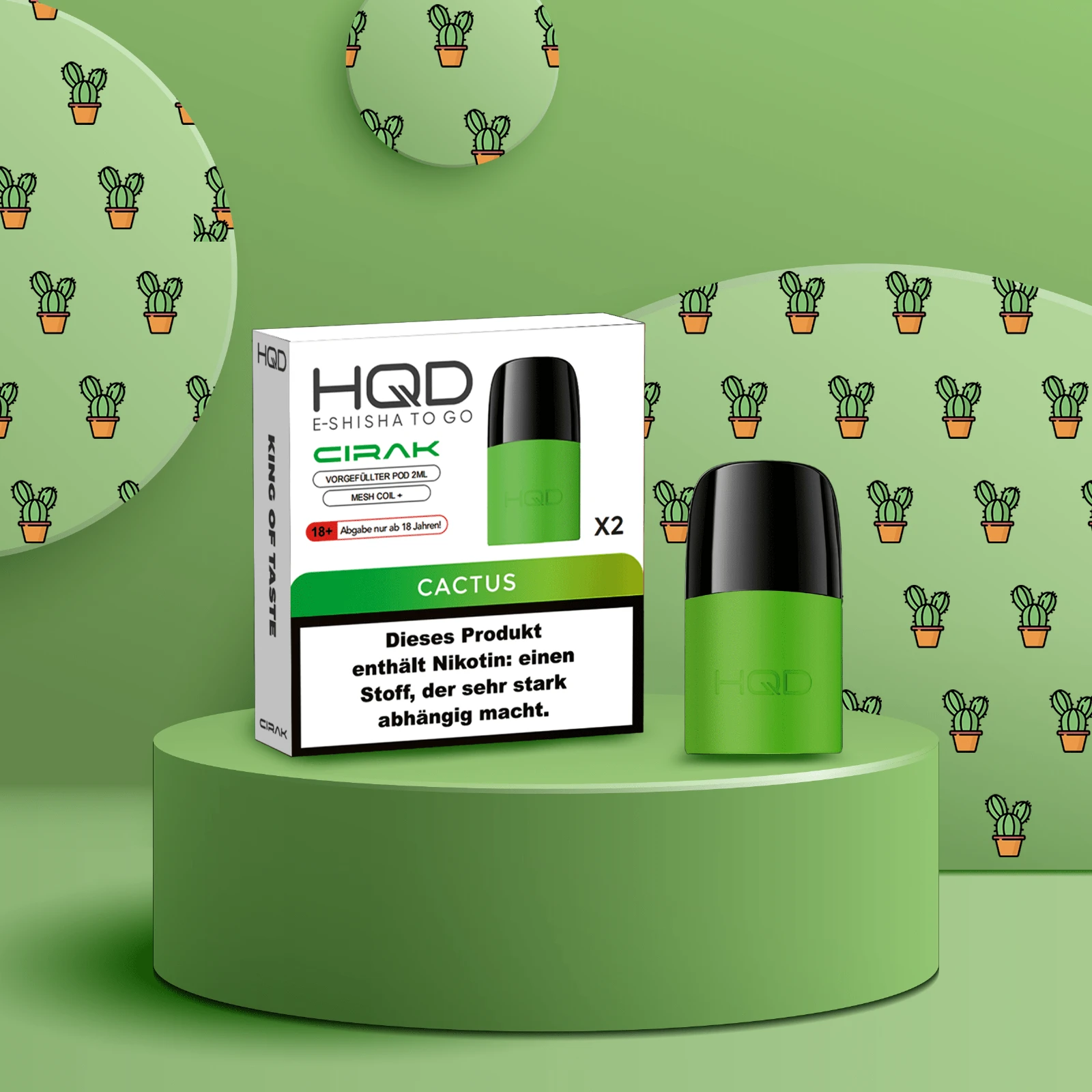 HQD - Cirak - Prefilled Pod - Cactus | E-Liquid Vape Sorten günstig kaufen1