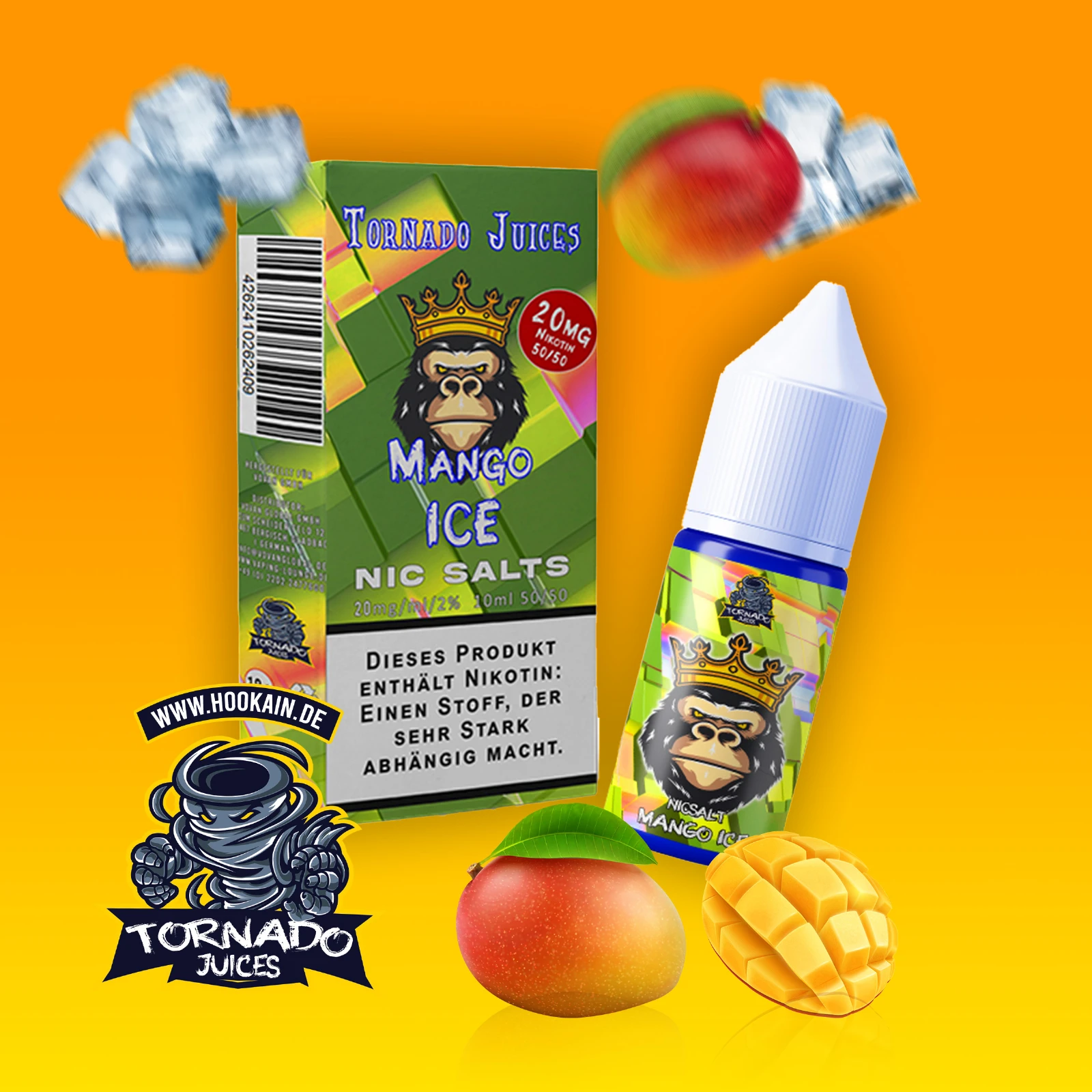 Tornado Juices Mango Ice Vape E-Liquid mit Nikotinsalz