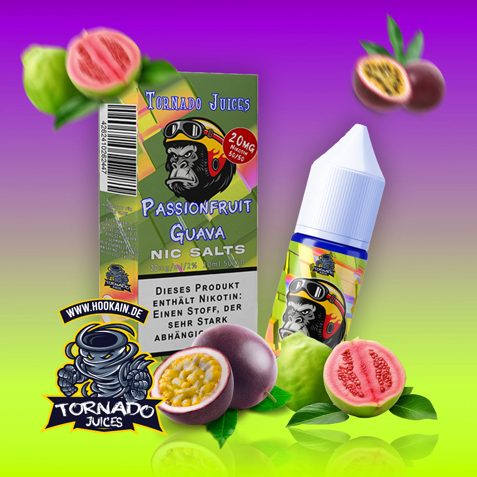 Tornado Juices Passionfruit Guave Vape E-Liquid mit Nikotinsalz